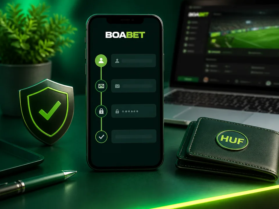 BoaBet mobilos fiókbeállítások és HUF egyenleg